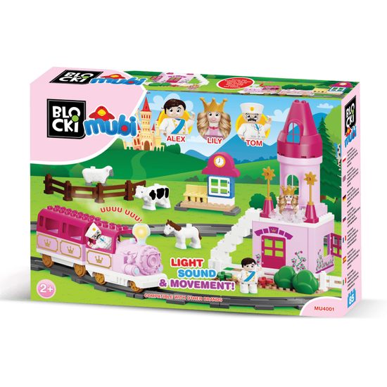 Blocki Mubi stavebnice Pohádkový zámek se světlem a zvukem 85 dílů