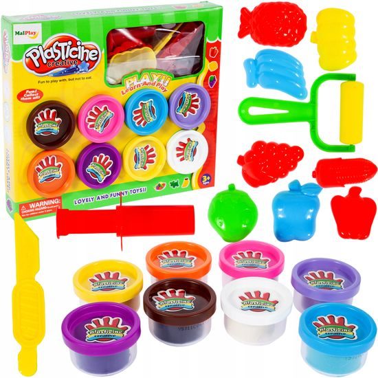 Modelovací plastelína pro děti s formičkami 8 barev Plasticine Set
