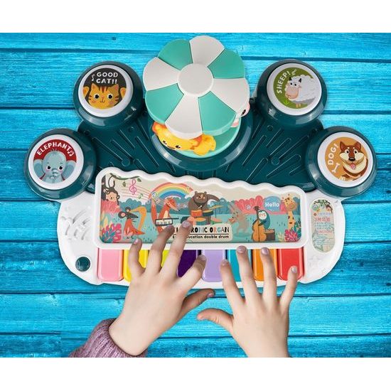 Edukační stoleček s piankem a zvuky 3v1 Animal Concert