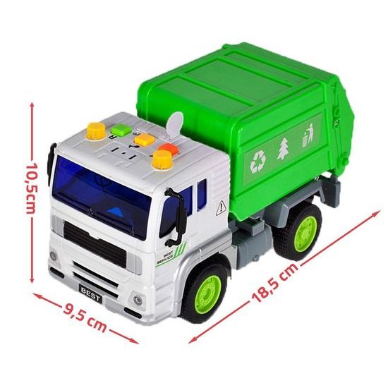 Popelářské auto se světly a zvuky City Service 1:20