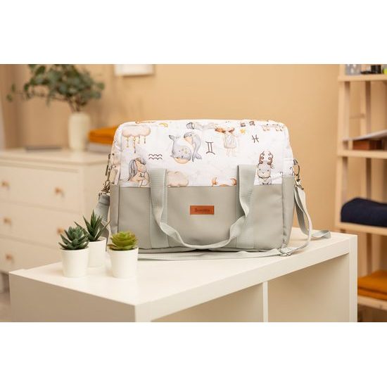 Taška na kočárek Zvěrokruh, šedá