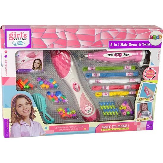 Sada pro pletení vlasů 2v1