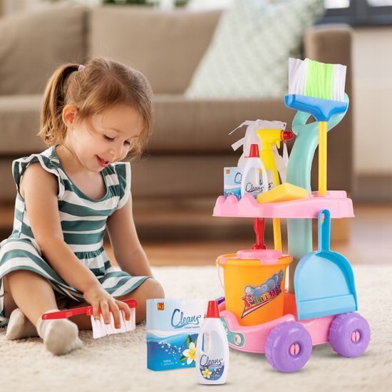 Dětský úklidový vozík s příslušenstvím Little Helper