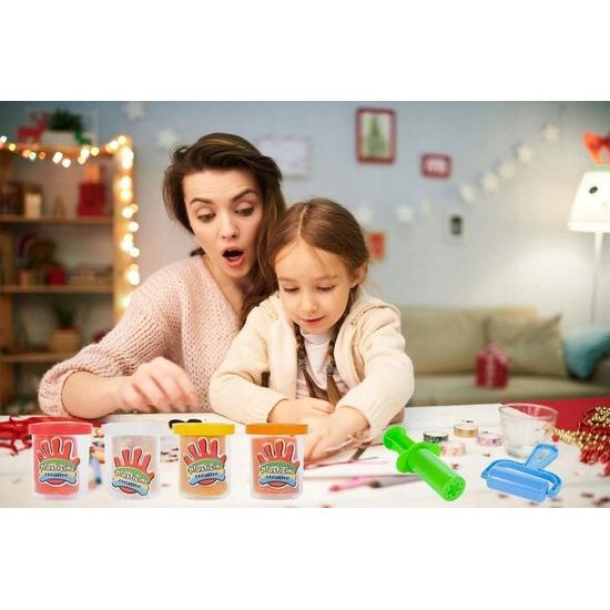 Modelovací plastelína pro děti s 16 formičkami 4 barvy Creative Doh