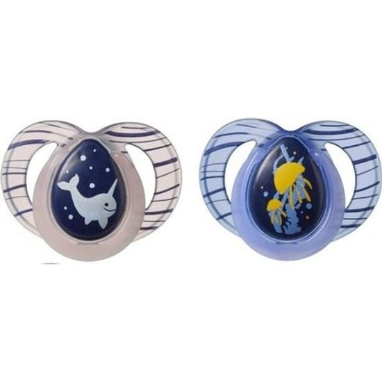 Tommee Tippee Šidítko C2N silikon night 2ks 6-18m