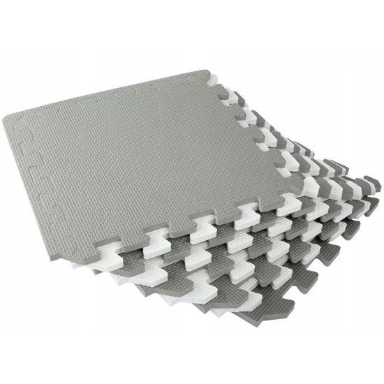 Doris pěnová puzzle hrací deka Happy Gray 90 x 90 cm