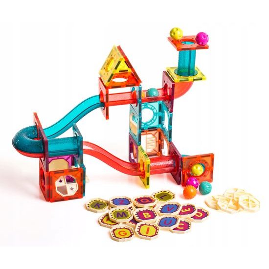 Doris magnetická stavebnice se skluzavkou DIY Magnetic 78 dílů