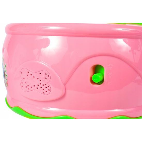 Interaktivní bubínek se zvuky a světly Drum Set růžový