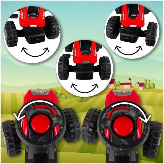 Dětský šlapací traktor s vlečkou Max červený