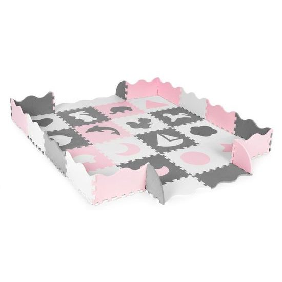 Ecotoys pěnová puzzle hrací deka Pink Puzzle 151 x 151 cm