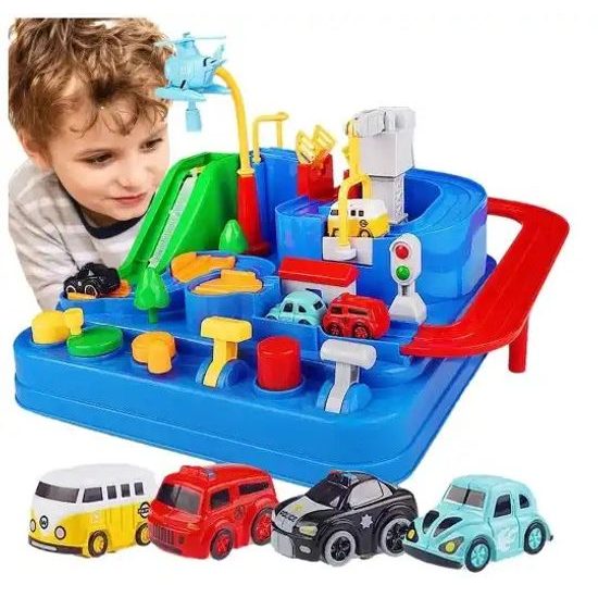 Doris interaktivní dětská dráha se 4 autíčky Car Adventure