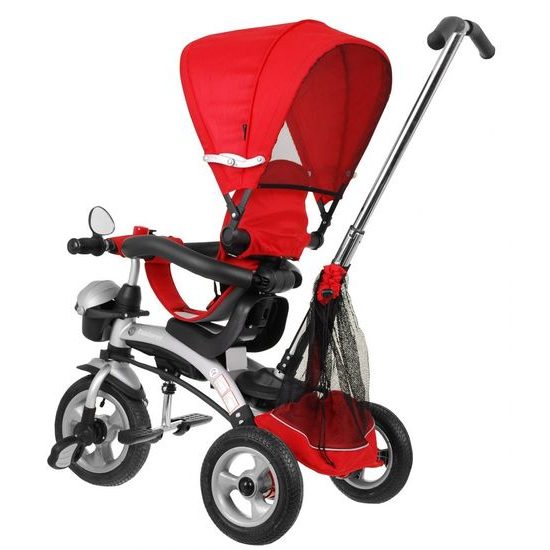 Majlo Toys dětská tříkolka 3v1 Sportrike AIR s nafukovacími koly červená