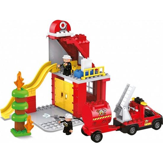 Blocki Mubi stavebnice Hasičská stanice se světlem a zvukem 48 dílů