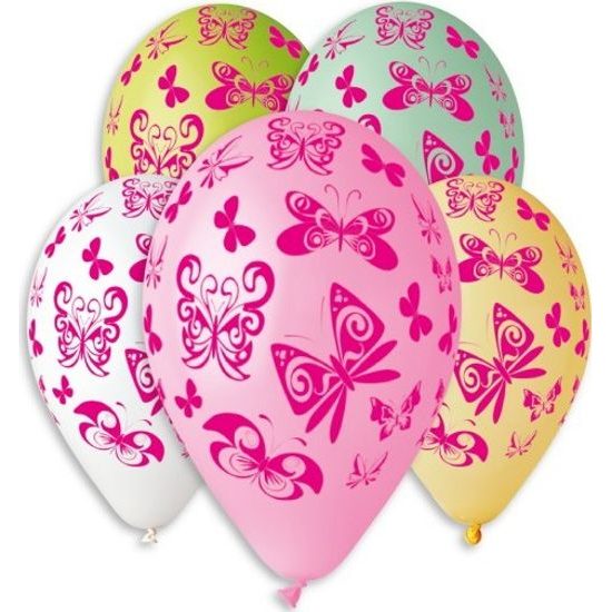 Balonek/Balonky nafukovací motýl 5ks