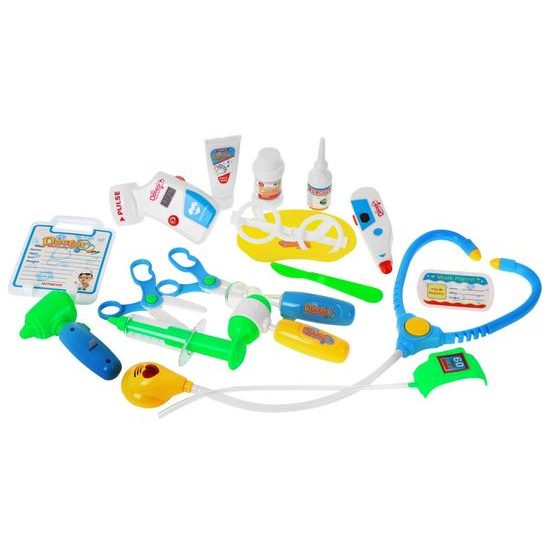 Majlo Toys dětský lékařský vozík EKG se světlem a zvuky červený