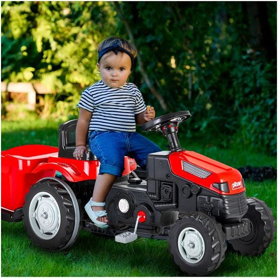 Dětský šlapací traktor s vlečkou Active Pedal červený