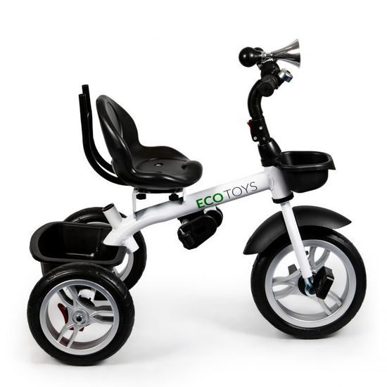 Ecotoys dětská tříkolka s otočným sedadlem 2v1 šedá