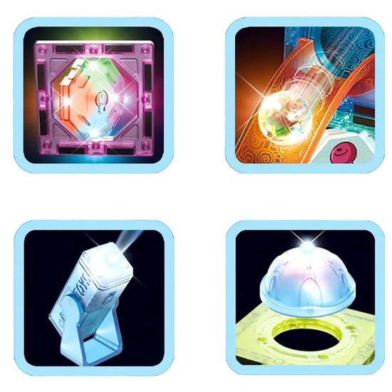 Magnetická svítící stavebnice se skluzavkou Light Magnetic 252 dílů