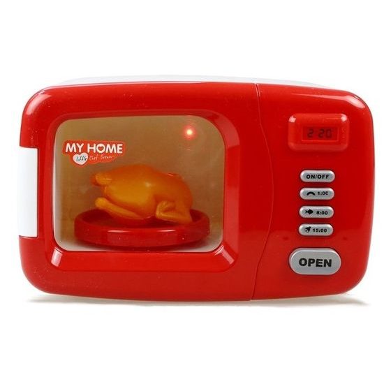 Dětská mikrovlnná trouba na baterie My Home - červená