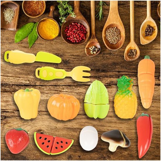 Sada zeleniny a ovoce na krájení s příslušenstvím Cut Qiele