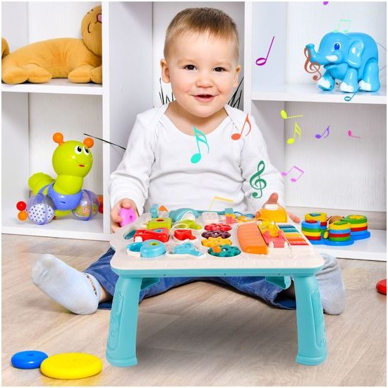 Edukační stoleček s piankem a zvuky 2v1 Game Table