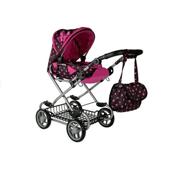 Alice kočárek pro panenky kombinovaný 9346W černá
