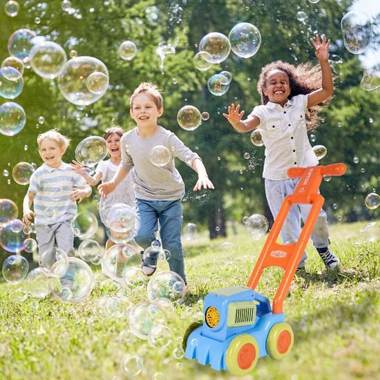 Dětská sekačka s bublifukem 2v1 Bubble Maker - modrá