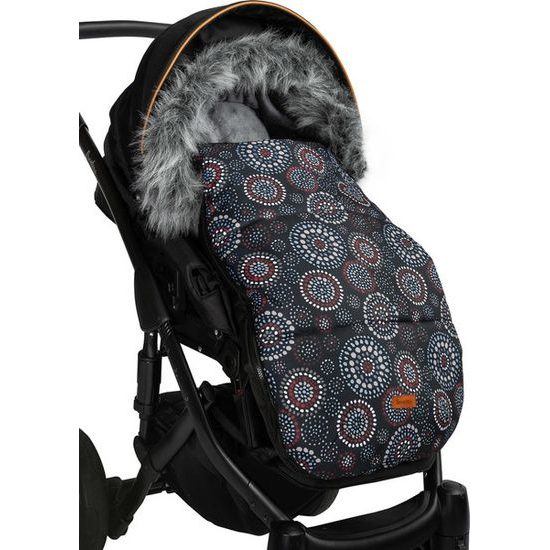 Sensillo Zimní fusak do kočárku Olaf černý rozety