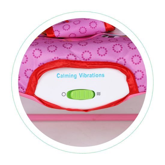 Ecotoys kojenecké lehátko 3v1 s vibracemi Baby Calm růžové