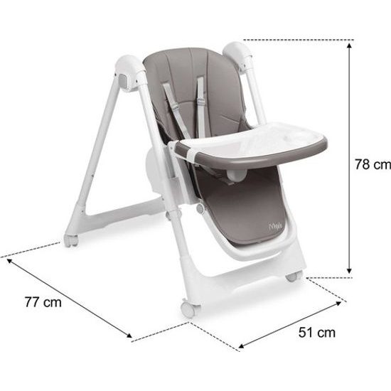 Dětská jídelní židlička Megalo dark grey