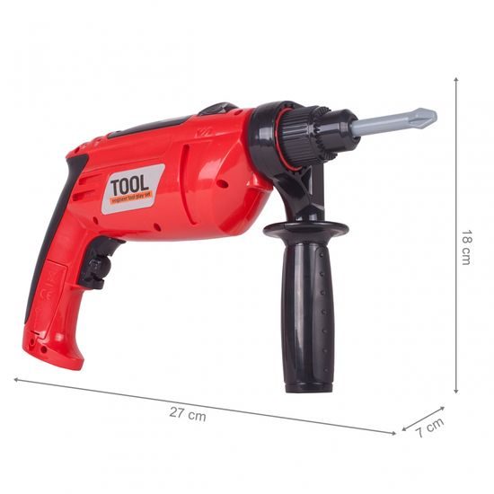 Dětská příklepová vrtačka na baterie s příslušenstvími Engineer Drill