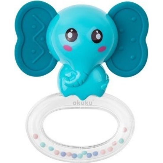 Silikonové kousátko s chrastítkem Slon 44413