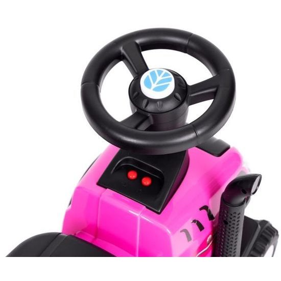 New Holland dětské odrážedlo traktor s přívěsem - růžové
