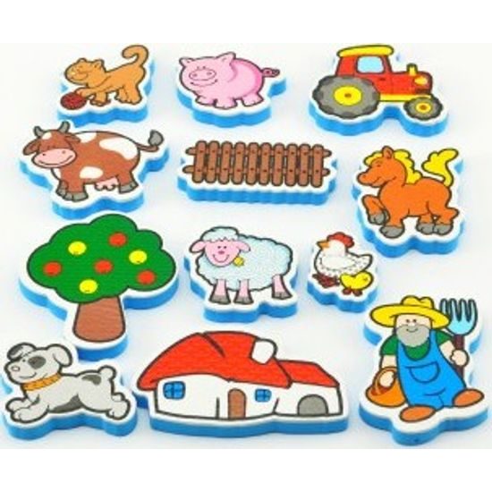 Pěnová sada Vodolepky - Moje první zvířátka farma - 12ks