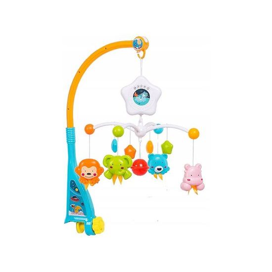 Doris kolotoč nad postýlku s projektorem Space Travel