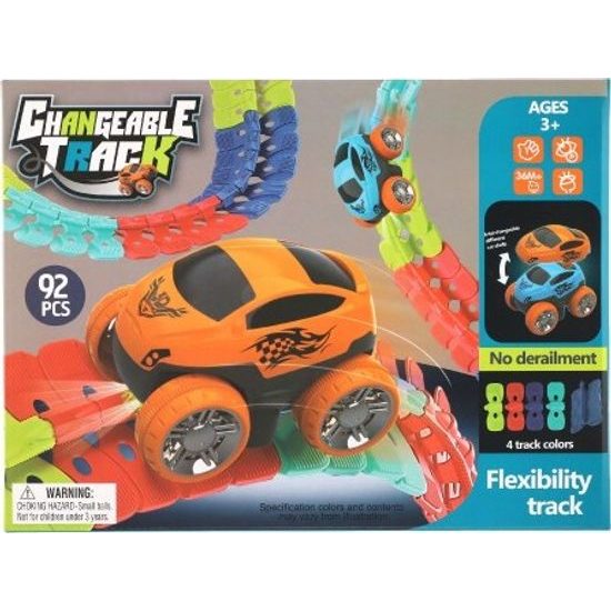 Barevná Autodráha 92 ks + auto na baterie