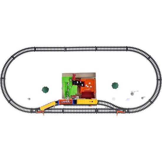 Dětská vláčkodráha na baterie s kamenolomem Construction Train 320 cm