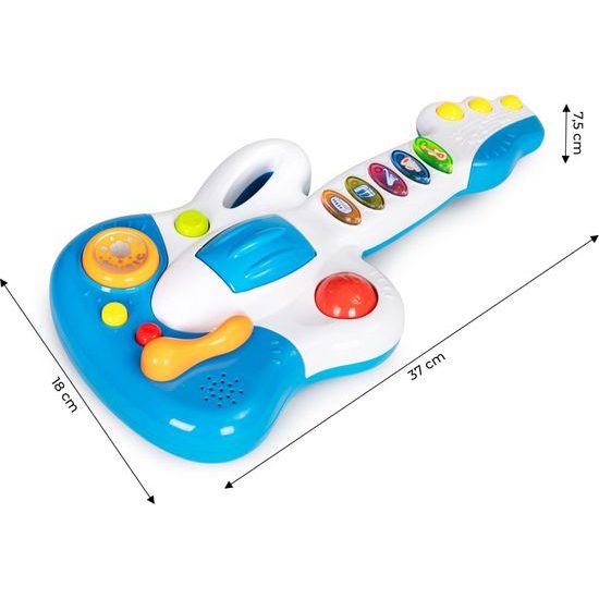 Haunger interaktivní svítící kytara Dynamic Guitar modrá