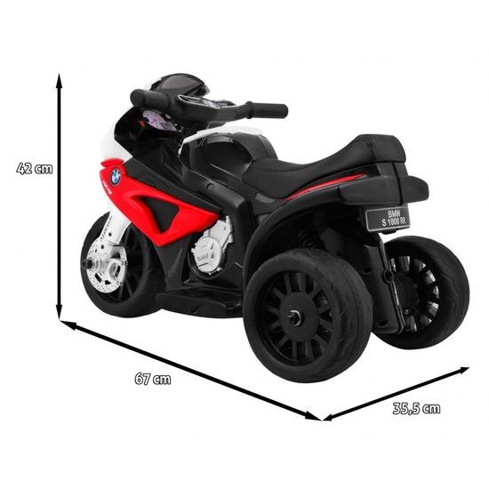Baby Mix elektrická tříkolka BMW RR S1000 červená