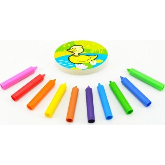 Pastelky do vany - Moje první zvířátka 10 ks s houbičkou