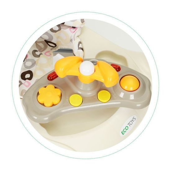 Ecotoys dětské vzdělávací chodítko - béžové