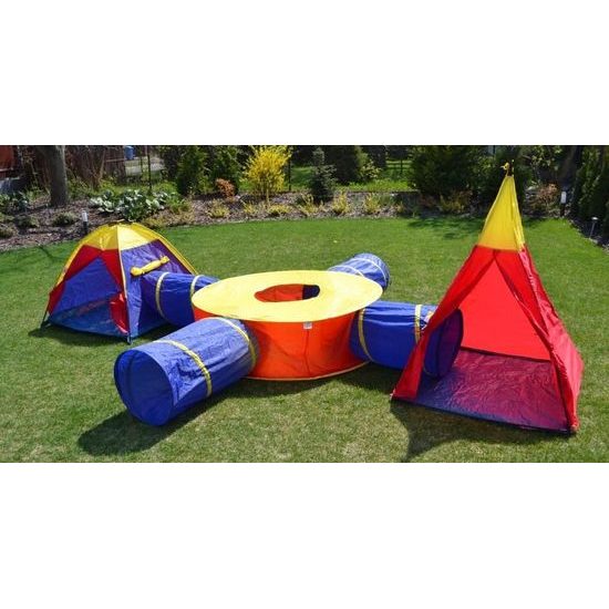 Ecotoys dětský stan 7v1 se 4 tunely