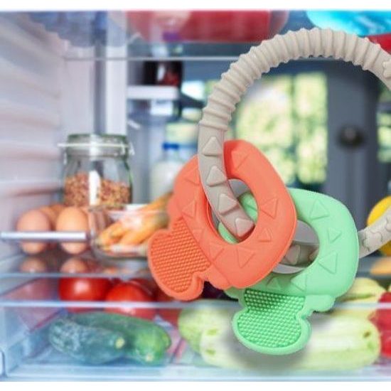 Dětské kousátko zeleno/oranžové