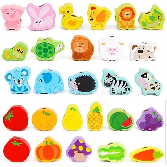 Doris sada dřevěných korálků Wooden Jewelry 106 kusů