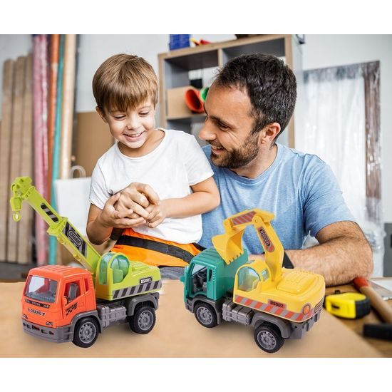 Sestava 6 autíček na setrvačník Builder Set