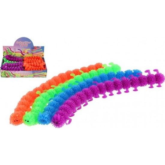 Antistresová mačkací Housenka - mix 4 barvy