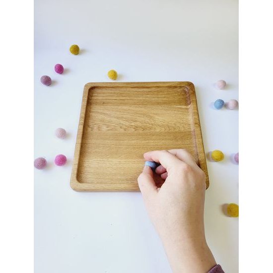 Dřevěný tác - obdélníkový (20 x 35 cm)