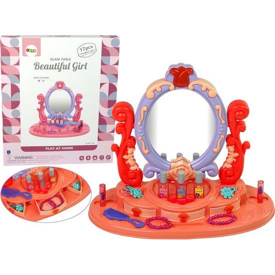 Dětský toaletní stolek se zvukem a příslušenstvím