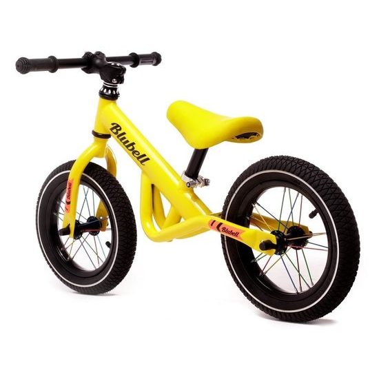 Dětské odrážedlo s nafukovacími koly 12" Lucky žluté