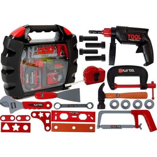 Dětská sada nářadí pro kutily v černém kufříku